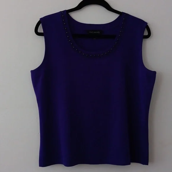 Ming Wang Purple Studded Cardigan and Top Set #3357 - Picture 4 of 11
